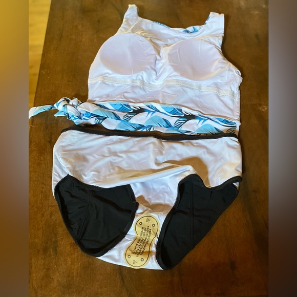 🏖️Saodimallsu Vintage 2 Piece Swimsuit High Neck High Waisted🏖️ NIP - Picture 6 of 13